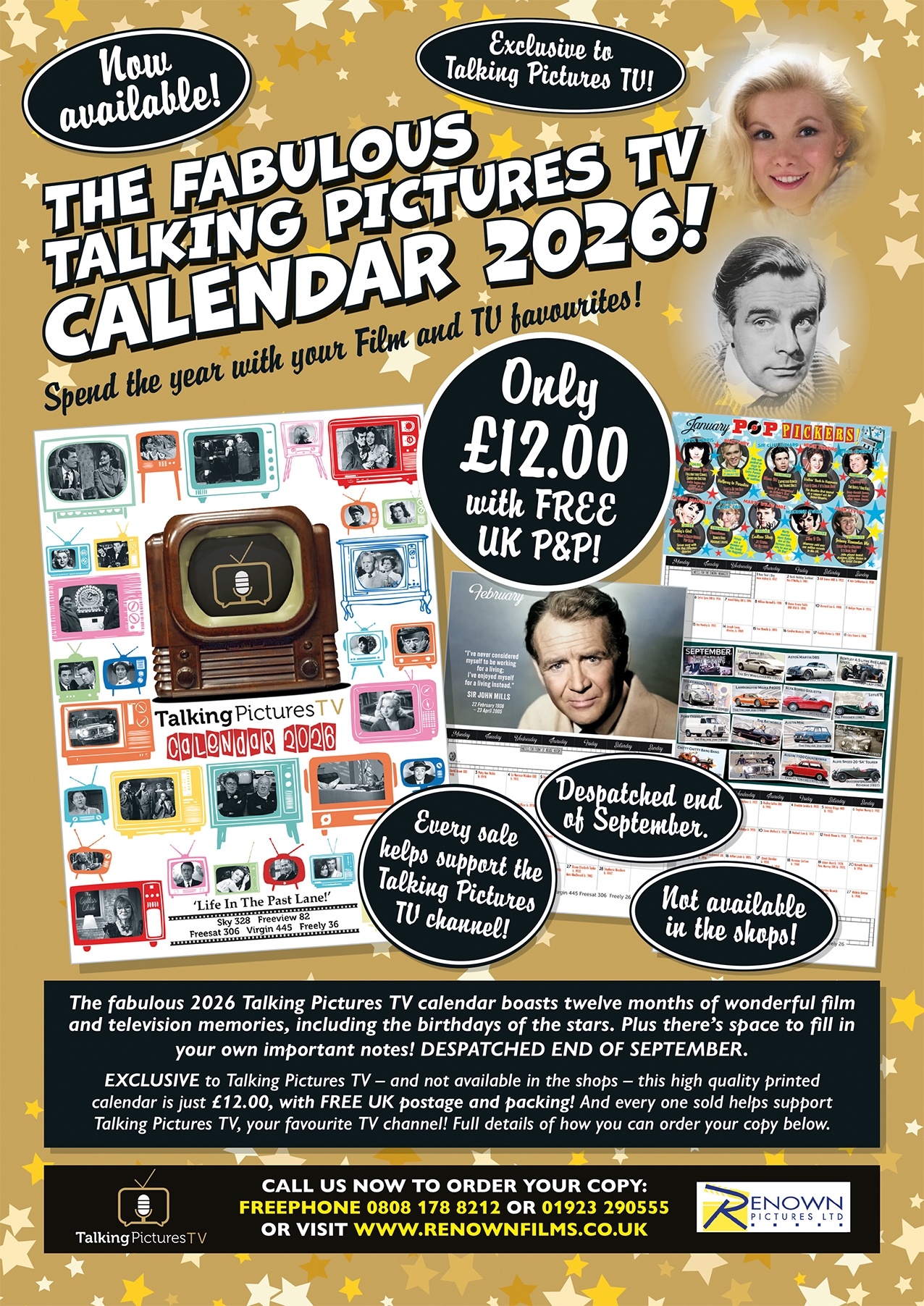 The Talking Pictures TV Calendar 2026 Now In Stock Renown Films The Talking Pictures TV Calendar 2026 Now In Stock Renown Films