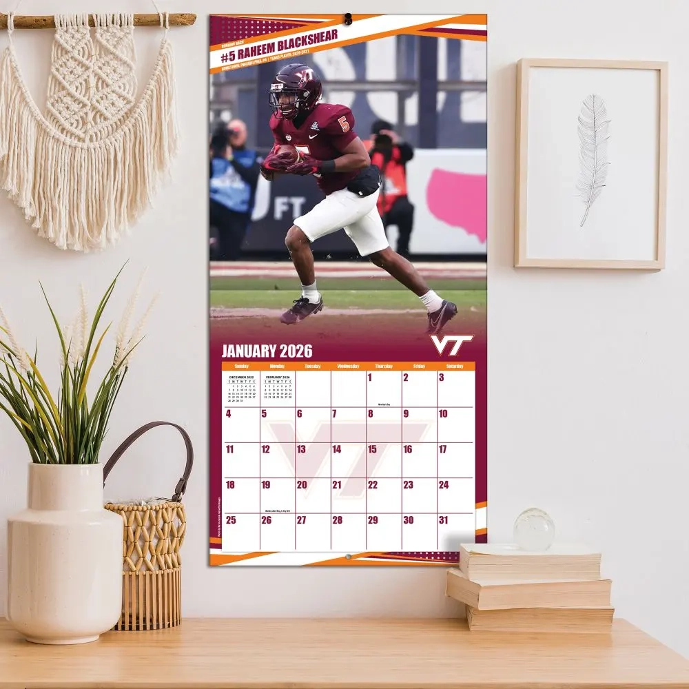 Virginia Tech Hokies 2026 Wall Calendar Calendars Virginia Tech Hokies 2026 Wall Calendar Calendars