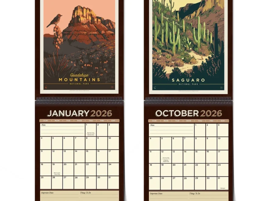 Western National Parks 2026 Wall Calendar 12 Stunning Images