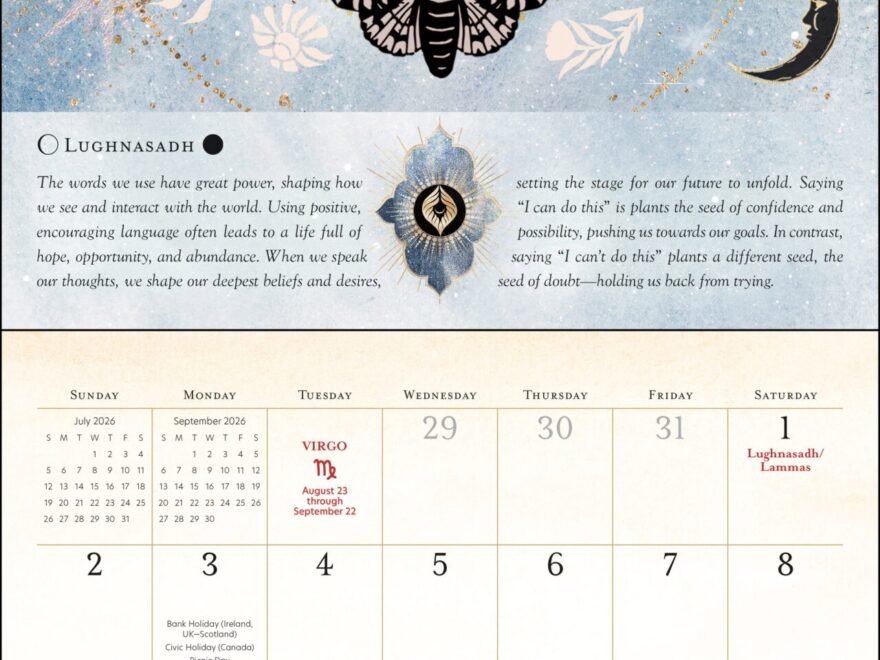 Year Of The Witch 2026 Wall Calendar Amber Lotus